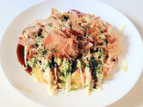 ぱぱっとレンジで米粉お好み焼き